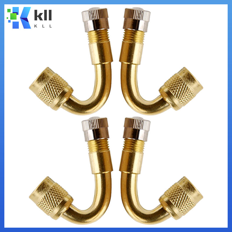 4 ชิ้นอะแดปเตอร์วาล์วจักรยาน 45 องศา Extension ยาง Trailer Auto