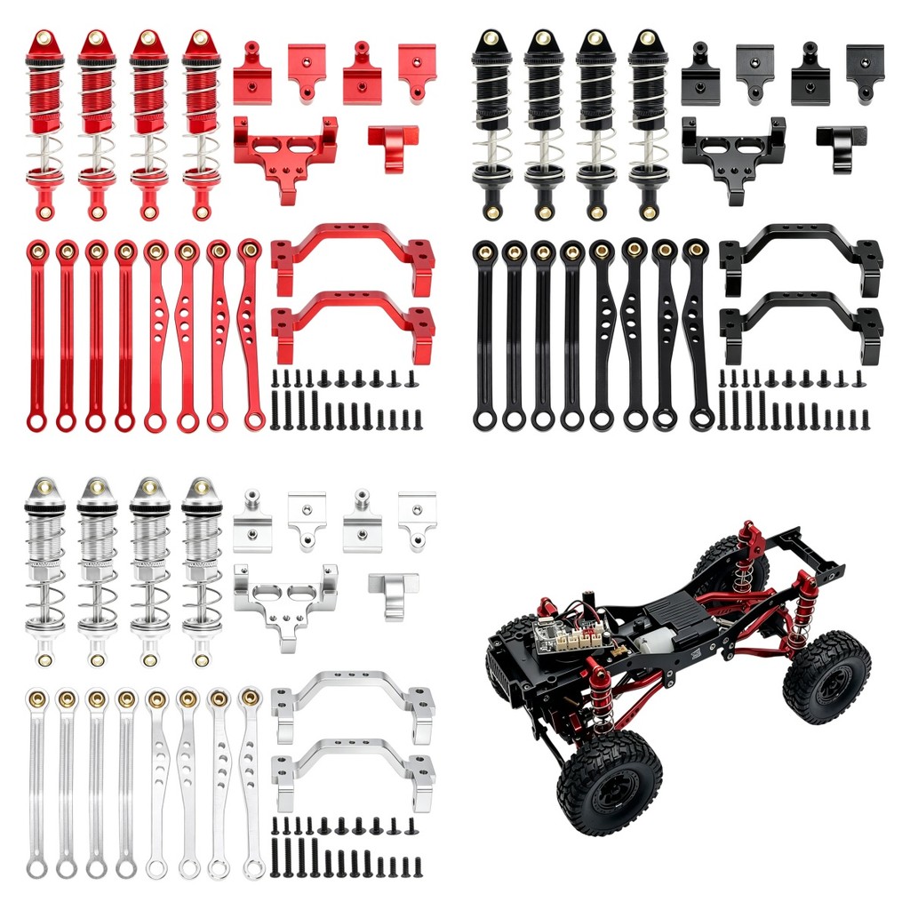 WPL C74 โลหะโช้คอัพ Suspension ที่นั่งดึง Rod Shock Tower ชุดสําหรับ WPL C64 C74-1 JA11 RC รถอัพเกรด