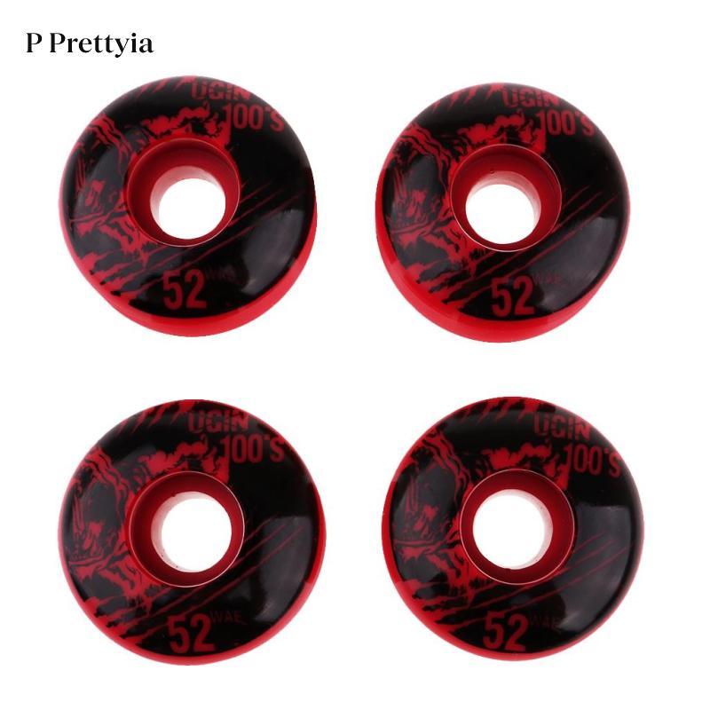 P Prettyia 4 ชิ้นคุณภาพสูง 4 ชิ้น/เซ็ต 52x30 มม.ล้อสเก็ตบอร์ดทนทาน PU ล้อ — صورة 2