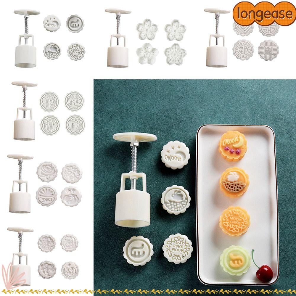 LONGE Moon Cake Mould, 50g เทศกาลกลางฤดูใบไม้ร่วงรอบแม่พิมพ์ขนมไหว้พระจันทร์,เครื่องมือขนมไหว้พระจัน