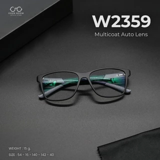 แว่นสายตายาวเลนส์มัลติโค้ดออโต้ รุ่น "ขาปรุ" W2359 ทรงสปอร์ต TR90 เลนส์ตัดประกอบ กรองแสงคอม/มือถือ ออกแดดเลนส์เปลี่ยนสี
