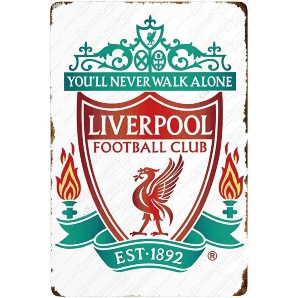 Liverpooll-Vintage Tin Plate มีโลโก้ของ Cafe-bar-nightclub 20*30cm OR86