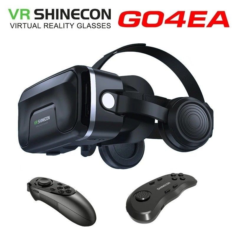 VR SHINECON G04EA 10.0 หมวกกันน็อคเสมือนจริง 3D แว่นตา Casque สําหรับสมาร์ทโฟนTH99 APB4