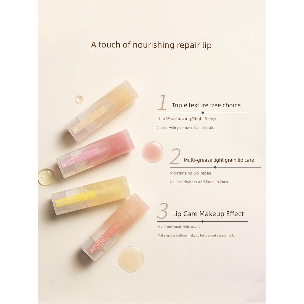 ลิปออย ลิปมัน ZENN.TH/zenn Lip Oil zenth White Peach Moisturizing Exfoliating ลิปสติกลิปกลอส Fade Li