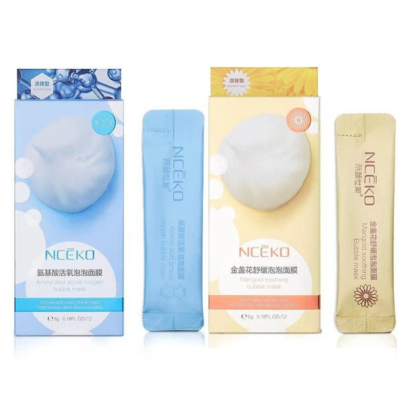 Mask Beauty Family Calendula Amino Acid Bubble หน้ากากฟองไร้รอยต่อ D4HM