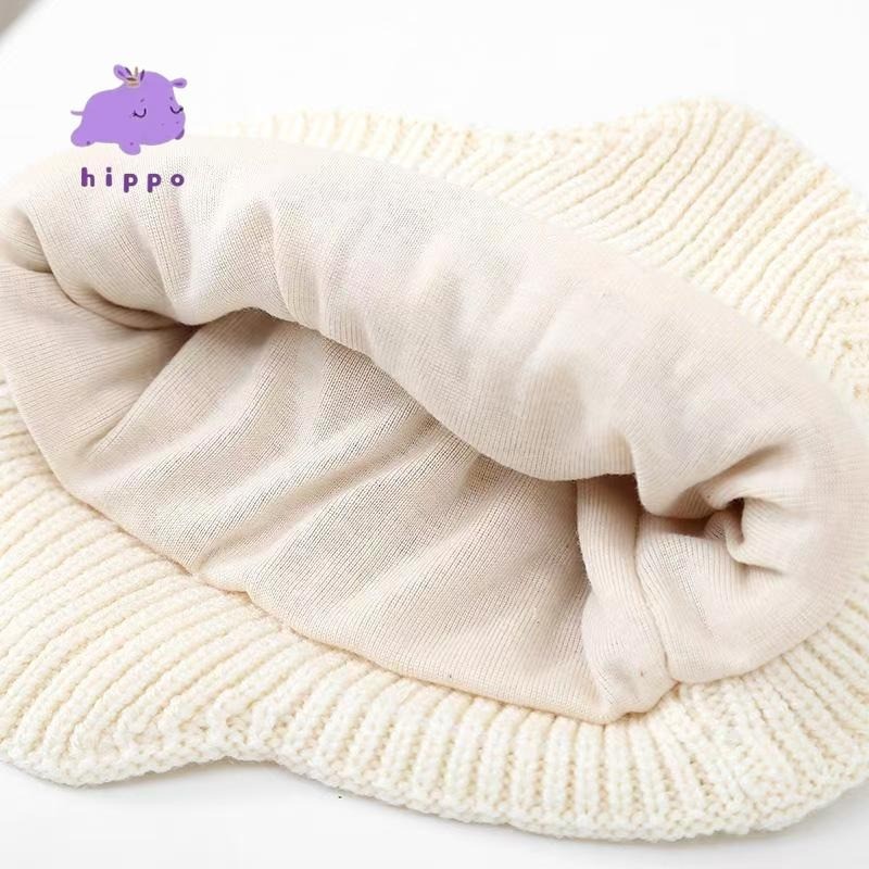 หมวกเด็กฤดูใบไม้ร่วงและฤดูหนาว หมวกถักน่ารัก ป้องกันความหนาวเย็น ป้องกันหู - รูปที่ 6