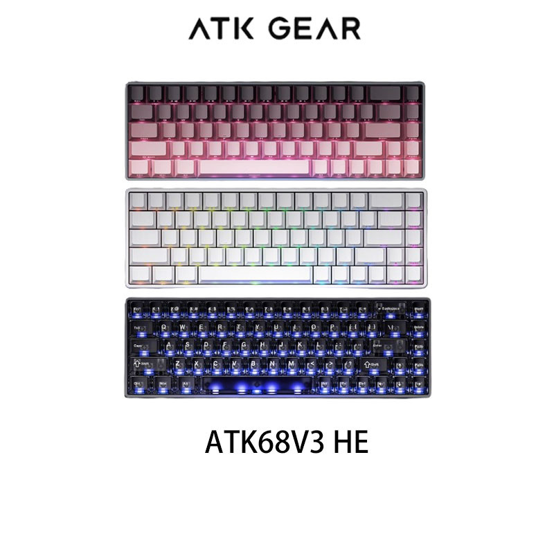 ATK GEAR ATK68V3 HE สวิตช์แม่เหล็กแฝงต่ําเป็นพิเศษอลูมิเนียมทั้งหมดสําหรับเล่นเกมคีย์บอร์ดเชิงกล 8K