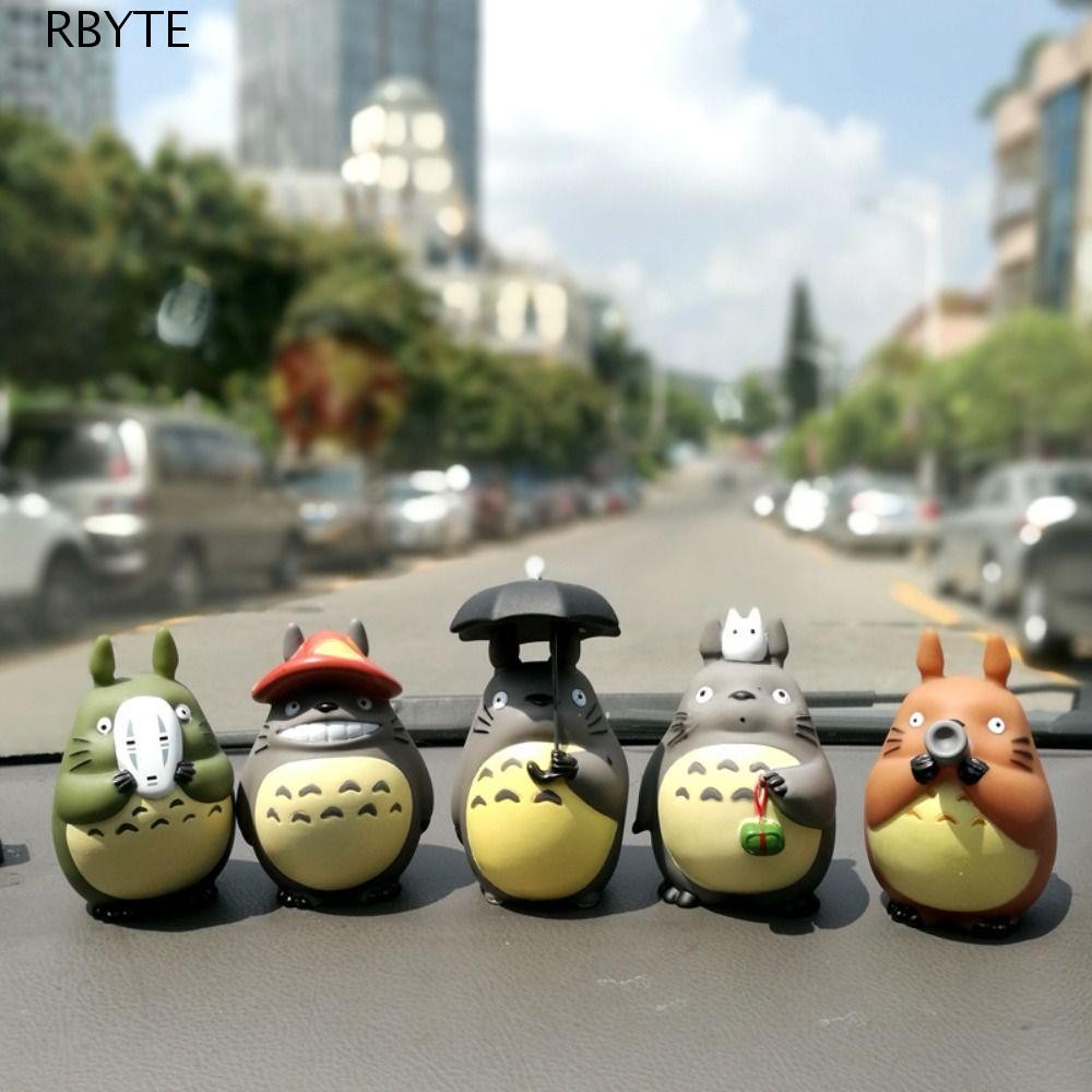 RBYTE Totoro Action Figure, เครื่องประดับรถยนต์อะนิเมะ My Neighbor Totoro รูป, รูปปั้นสะสมการ์ตูน PV