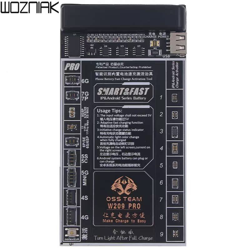 W209 Pro 2 IN 1 บอร์ดเปิดใช้งานแบตเตอรี่สําหรับ iPhone 4-8 Xs X