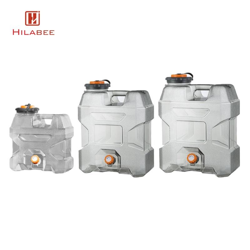 HILABEE ถังน้ําแบบพกพาสําหรับ Camping Water Storage คอนเทนเนอร์ Barrel พร้อม Spirgot สําหรับรถยนต์ตกปลาในร่มในครัวเรือน
