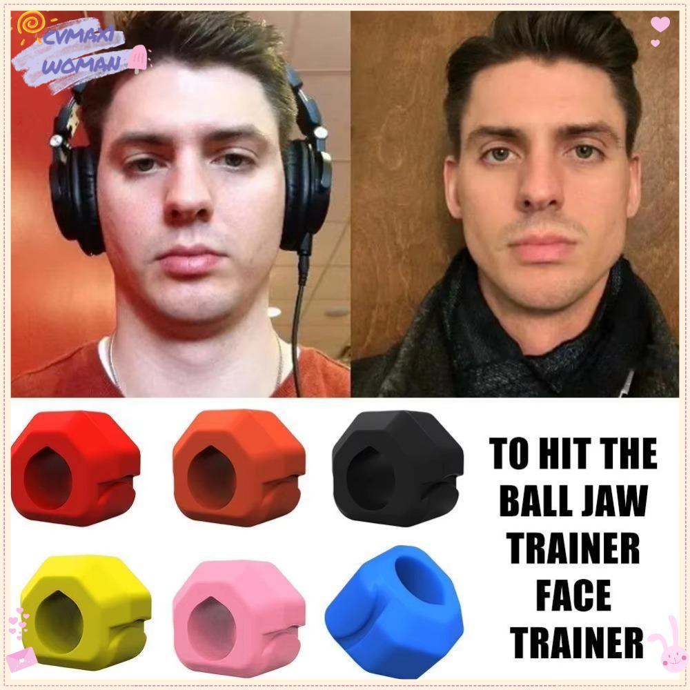 CYMX Jaw Trainer, ซิลิโคน BPA ฟรี Jawline Exerciser, Anti-stress Gum เม็ด Exerciser Shaper นวด Ball 