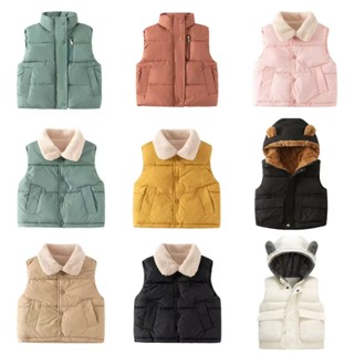 แจ็คเก็ตแขนกุดสำหรับเด็กชาย ออกแบบมาเพื่อฤดูใบไม้ร่วงและฤดูห…