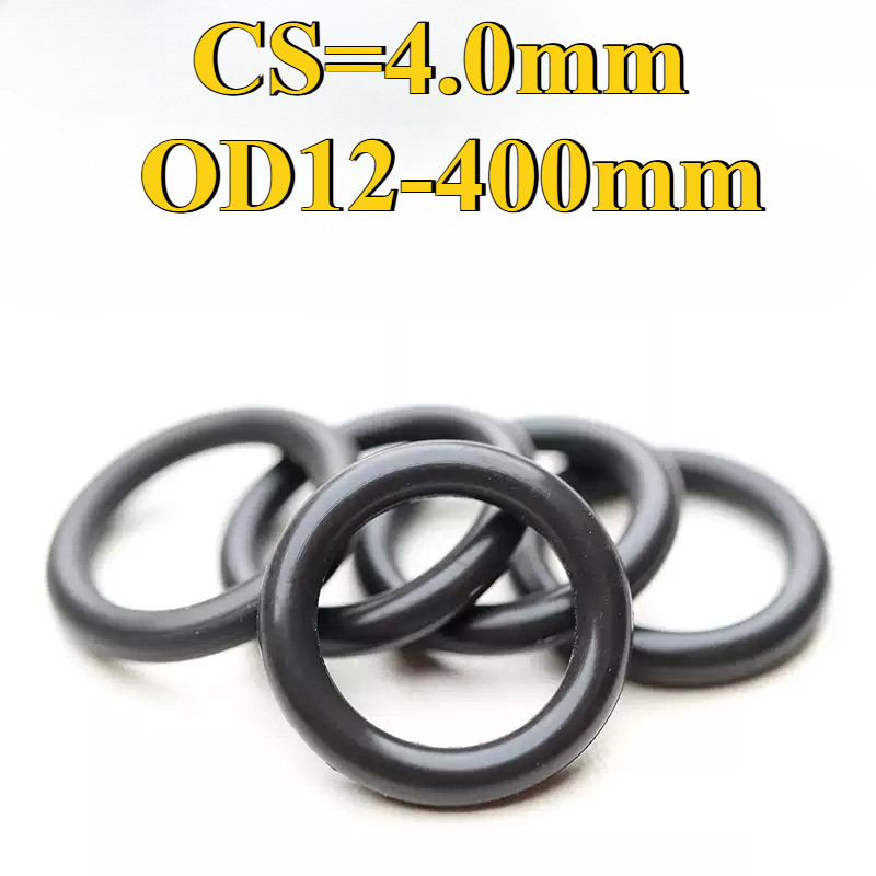 CS4.0mm แหวนซีลยาง O-ring O-ring OD12-400mm แหวนซีลน้ํามันไนไตรล์, ปะเก็นสีดํากันน้ําและทนอุณหภูมิสู