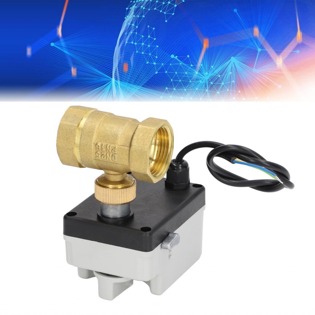 บอลวาล์วแบบใช้มอเตอร์ทองเหลืองและ ABS 2 สาย DN25 บอลวาล์ว IP54 สำหรับอุตสาหกรรม