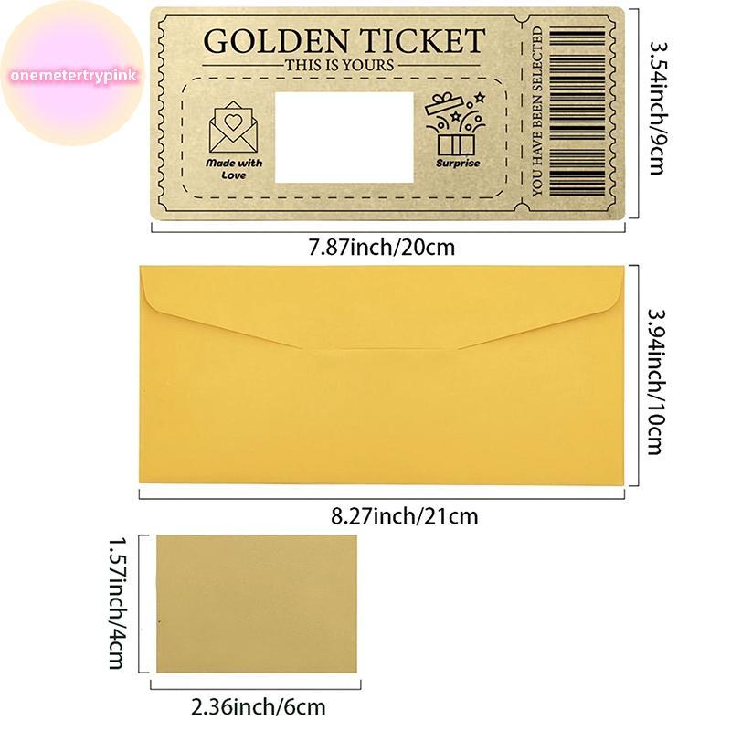 ONEPINK การ์ดขูด Raffle Gift Scratch Off Ticket Golden Ticket Surprise Concert Ticket Party Favor Wi