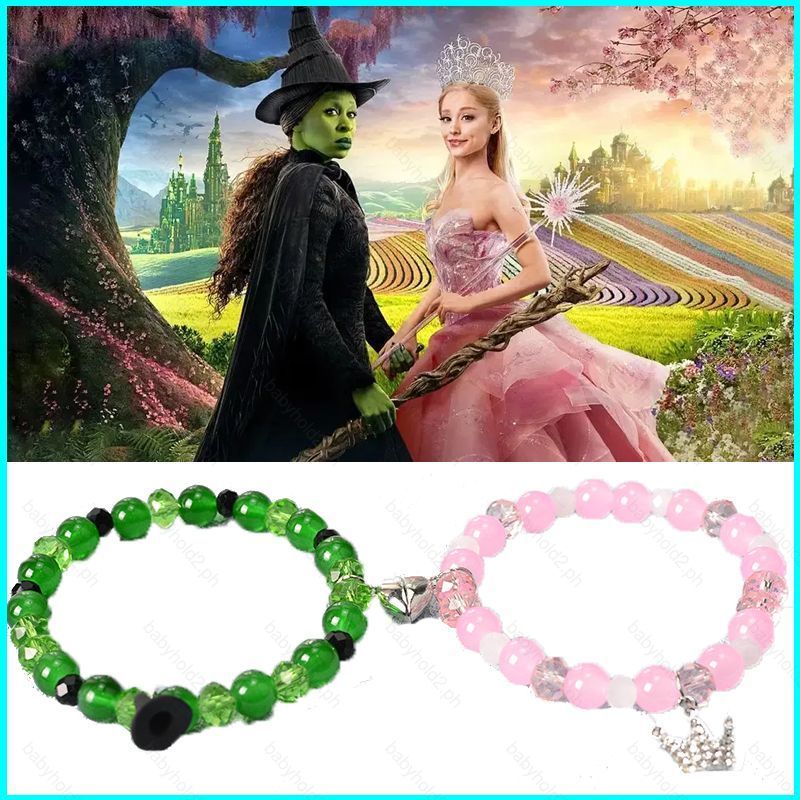 BY2 Wicked Part I Elphaba & Galinda สร้อยข้อมือแม่เหล็กแบบฟิล์ม และเครื่องประดับธีมแม่มด