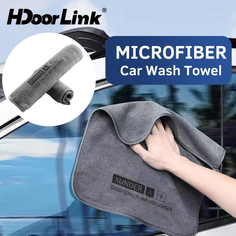 HdoorLink ไมโครไฟเบอร์ผ้าขนหนูล้างรถทําความสะอาดอัตโนมัติผ้าอบแห้ง Hemming Car Care Detailing ผ้าการดูดซึมน้ํารถ Rag