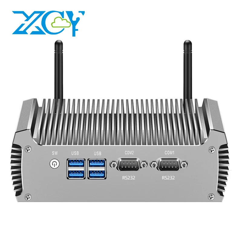 XCY X46G Fanless IPC Mini PC Intel Core 4th 5th Gen CPUs 2x Serial Ports 2x Ethernet 4x USB HDMI VGA