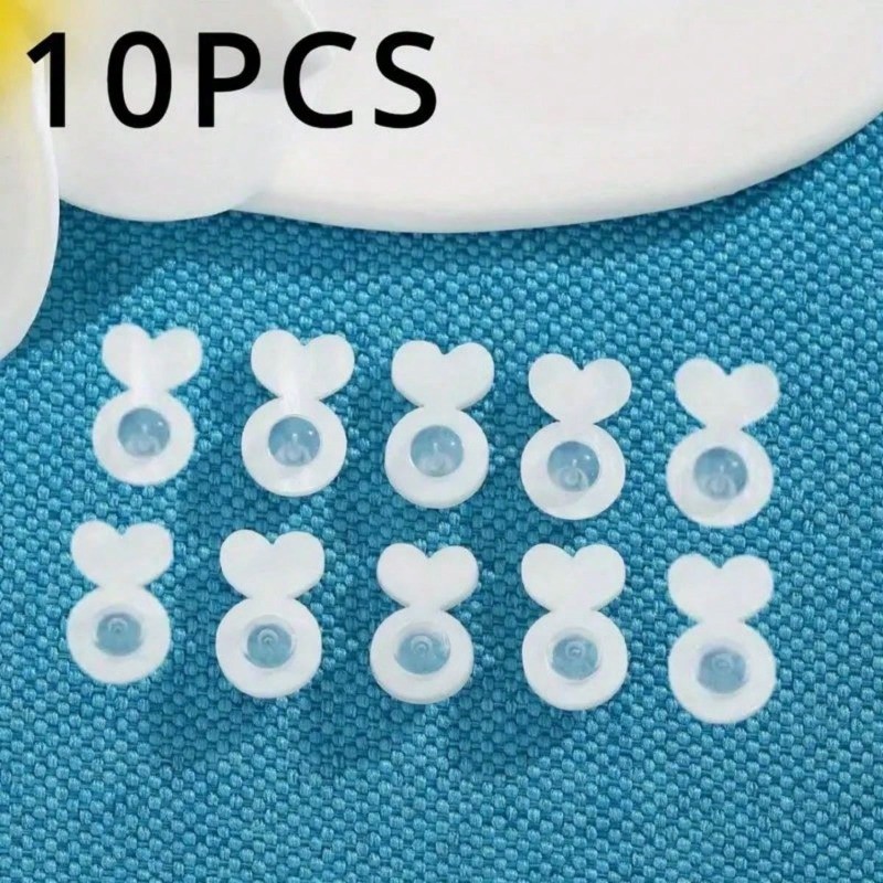 10PCS ต่างหูซิลิโคนด้านหลังสําหรับต่างหูหนักที่มองไม่เห็น รูปที่ 2