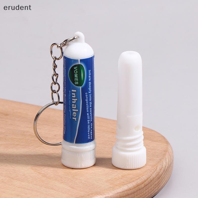 Erudent 5 ชิ้น Nasal Stick พวงกุญแจ Boosts Focus Inhaler หลอด Cooling Nasal Inhaler Aromatherapy Ene