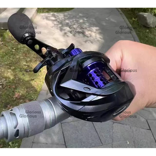Baitcasting Reel 7.2:1 อัตราทดเกียร์ความเร็วสูง 7 + 1 BB ลาก 8KG Micro สดน้ําเค็มตกปล Fishing Rod Reel