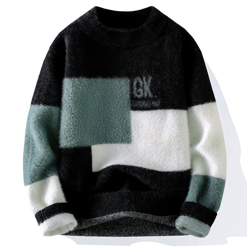 PannoFluxus เสื้อสเวตเตอร์ผู้ชายแบบถัก ลาย Jacquard สไตล์ญี่ปุ่นที่ให้ความอบอุ่นในสไตล์คลาสสิกแต่น่ารัก - รูปที่ 2