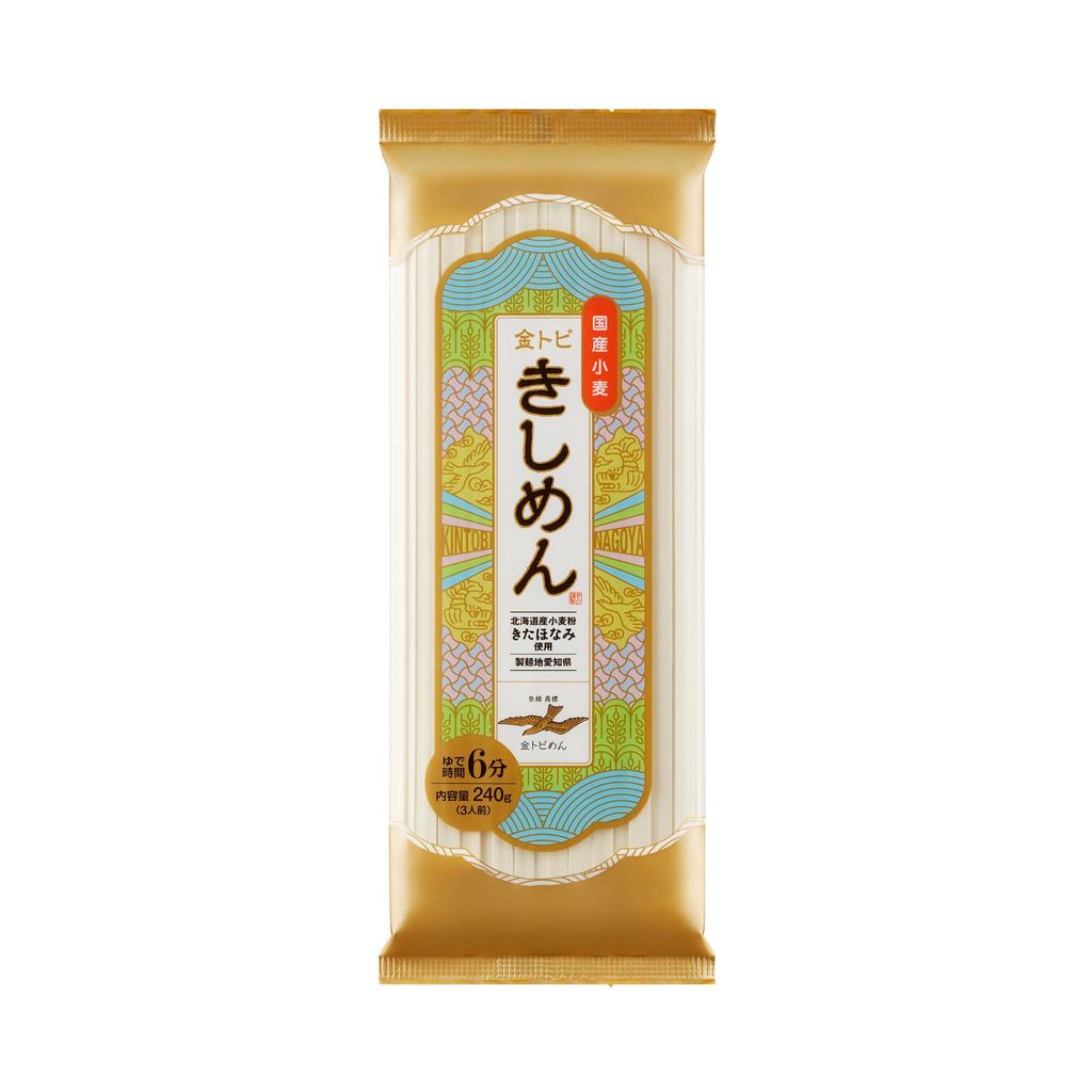 Kintobi Domestic Kishimen Noodles 240g – Japanese Flat Udon with Chewy Texture