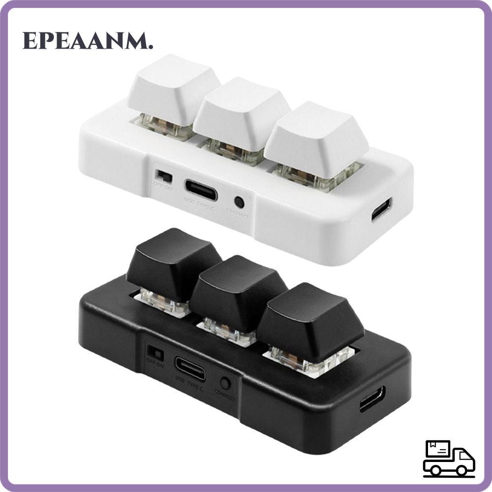 คีย์บอร์ด EPEAA, แป้นพิมพ์แบบกําหนดเองขนาดเล็กสีดําสีขาว, แบบพกพา MK321U MK321G MK321BT 3 คีย์ USB +