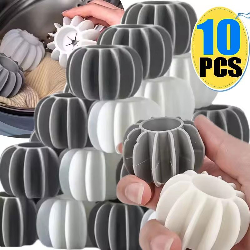 ลูกบอลซักผ้าซิลิโคนป้องกันการพันกัน / น้ำยากำจัดขนสัตว์เลี้ยงในเครื่องซักผ้าแบบใช้ซ้ำได้ 1/4/8/10 ชิ้น