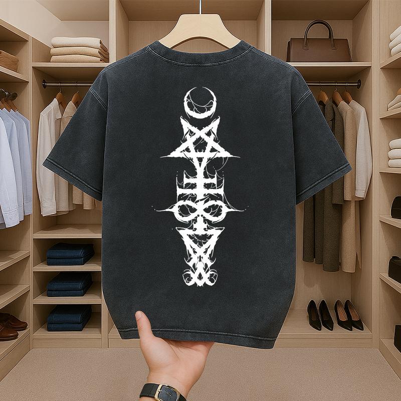 เสื้อยืดสีฟอกเท่ๆ สกรีนลายหน้า-หลังเท่ๆ รูปที่ 2