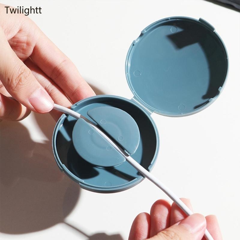 WILI เครื่องม้วนลวด USB ทรงกลมแบบพกพาโรตารี Data Wire Organizer การชาร์จโทรศัพท์มือถือ