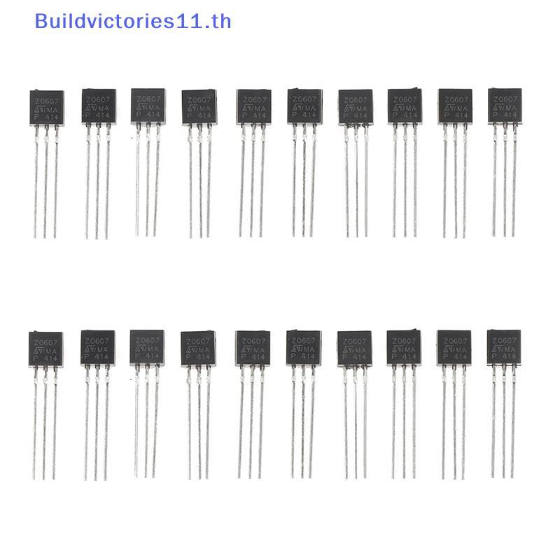 Buildvictories11 20pcs Z0607 Z0607MA TO-92 Triac 0.8A 600V Triacs Threstor 0.8 Amp 600 โวลต์ TH