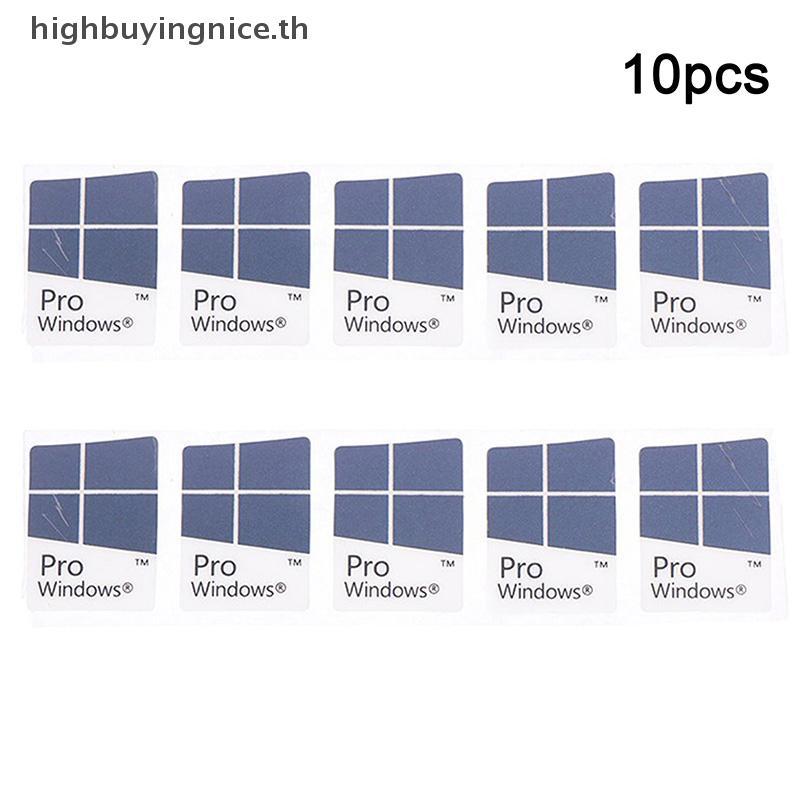 สติกเกอร์สำหรับคอมพิวเตอร์ 10 ชิ้น สีฟ้า พร้อม.label.Window10.Pro.HNTH