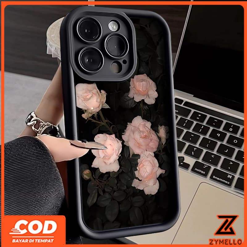 เหมาะสําหรับRealme Note 50 Realme Note 60 Realme C75 C61 C53 C51 C65 C63 C67 C55 NarzoN55 NarzoN53 แฟชั่นโรแมนติกสีชมพูRoseกันกระแทกTPUเคสโทรศัพท์