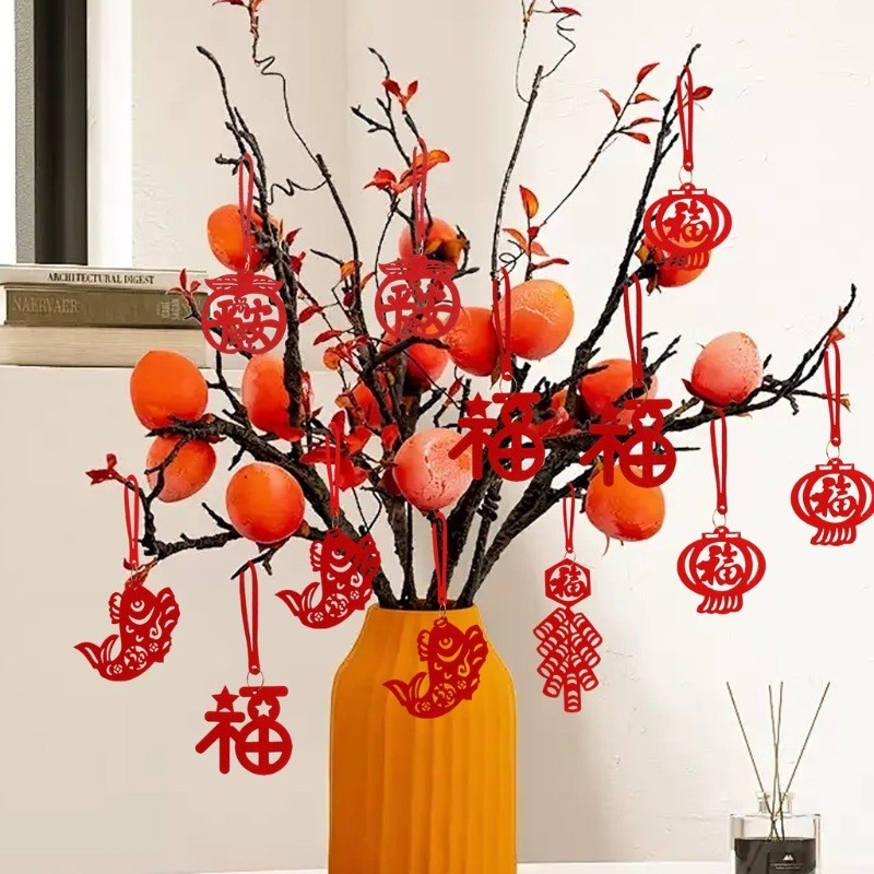 กำมะหยี่สีแดงจี้แขวนขนาดเล็ก สำหรับวันปีใหม่และโอกาสพิเศษ - รูปที่ 4