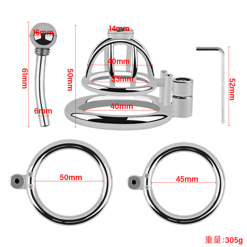 เครื่องมือนุ่มนวลสำหรับผู้ใหญ่แบบ Chastity Locks: ฝาหม้อโลหะ, กรงนก, แหวน, และ Catheter ขนาดชาย - BD