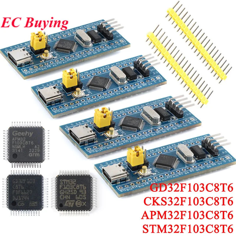 STM32F103C8T6 GD32F103C8T6 CKS32F103C8T6 APM32F103C8T6 STM32 Type-C ARM ชิป Core ระบบ Development Bo