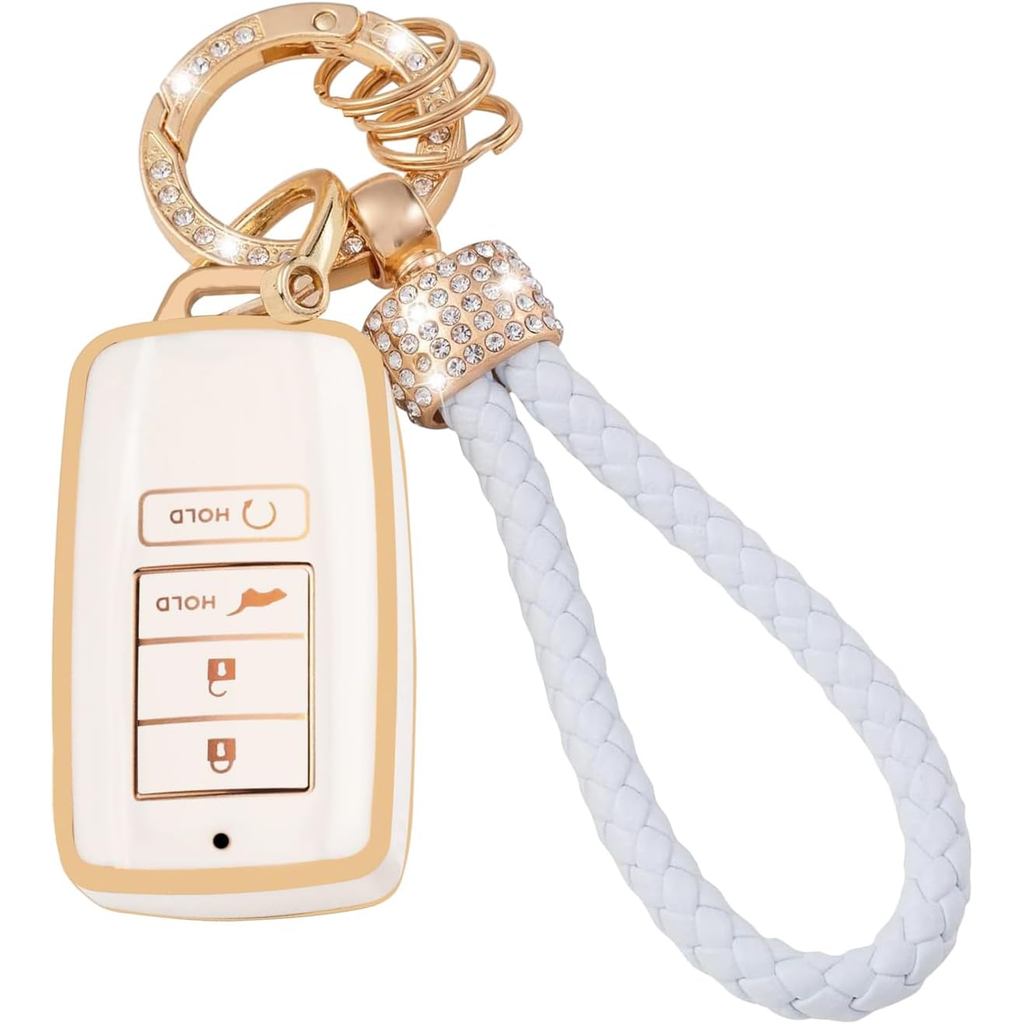 Key Fob Cover ใช้งานร่วมกับ Acura, Soft TPU Key Case ป้องกันใช้งานร่วมกับ Acura CDX RDX RLX NSX TLX 