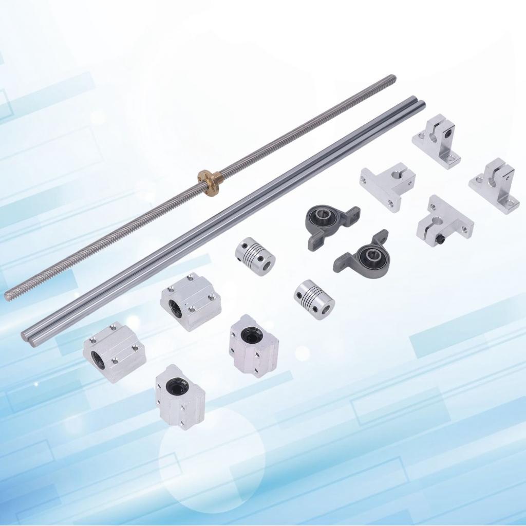 Haape Hilitand T8 สกรูชุด 400 มม.Axes Rail Shaft สนับสนุนหมอนแบริ่งบล็อกสําหรับ 3D เครื่องพิมพ์