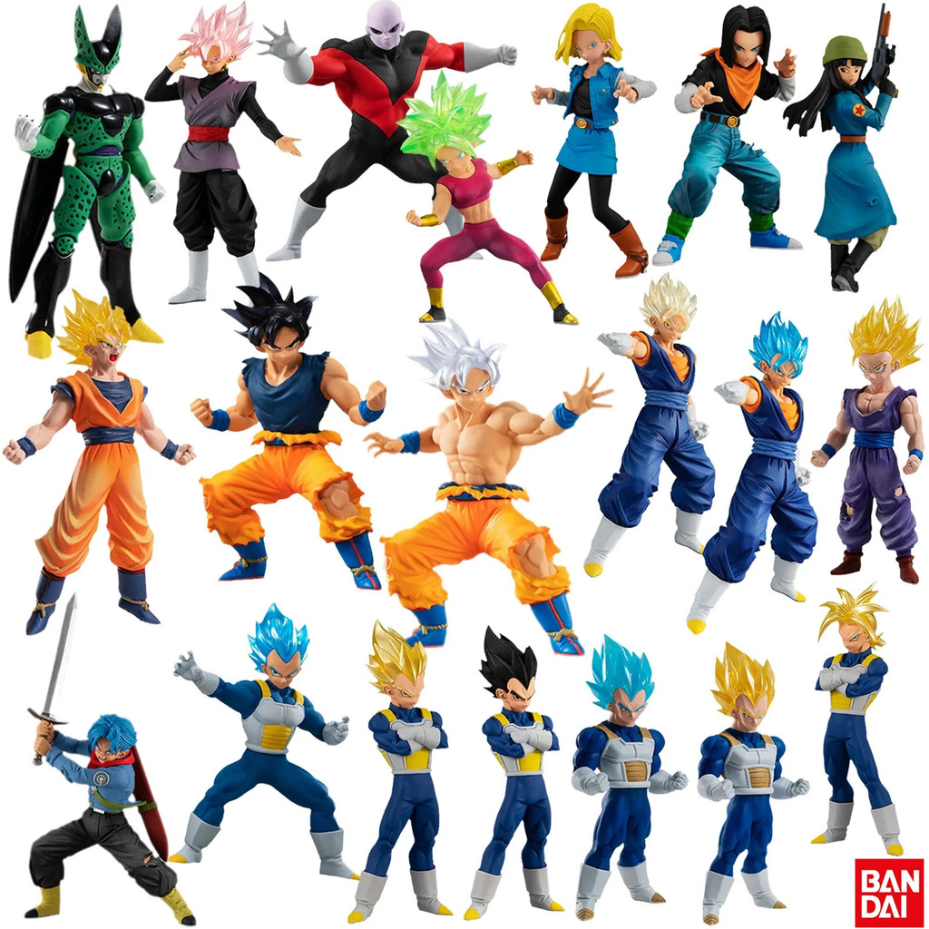 Bandai Gashapon ของเล่น Dragon Ball Super Hg Golden Vegetto Trunks Mai Android 17 Jiren Caulifla Act