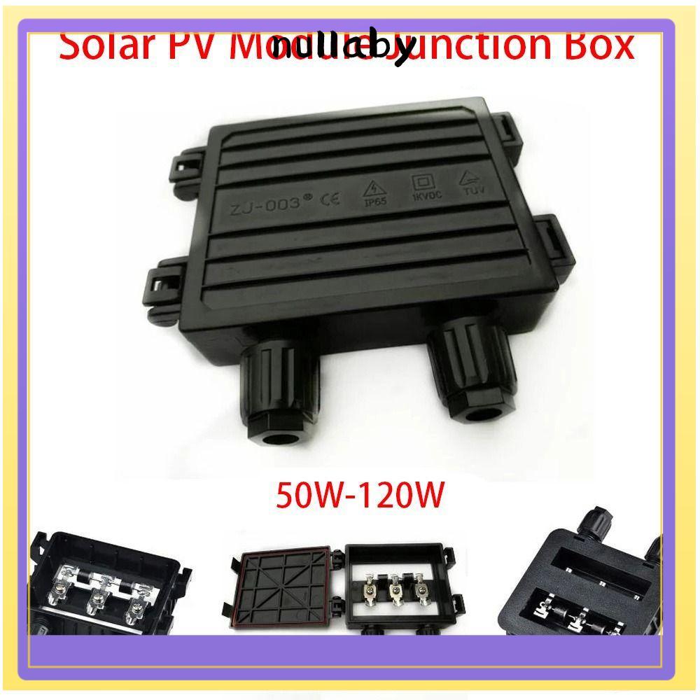 NULLABY 1 ชิ้นกล่องแยก,สีดํา IP65 กันน้ํา PV โมดูลกล่อง, 50 W-120 W 6A สําหรับ 6.5A แผงเครื่องมือทดส