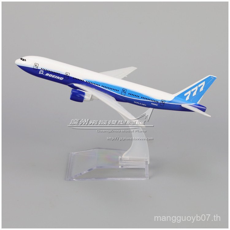โบอิ้ง โบอิ้ง B777 ต้นแบบ N6066Z โลหะผสมจําลองเครื่องบินรุ่น 16 ซม. เครื่องประดับ