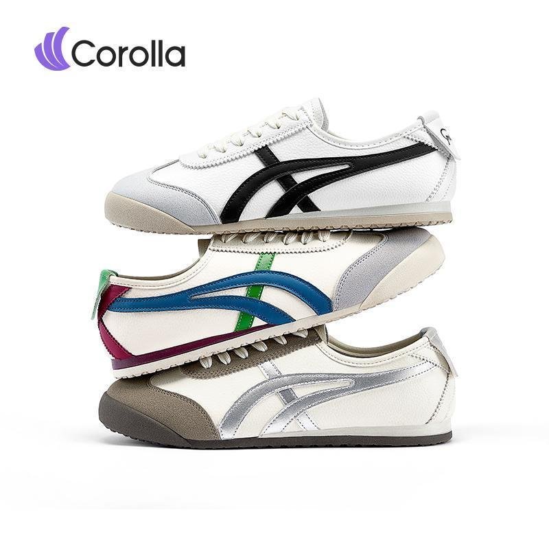 Corolla MEXIC66 shoes รองเท้าผ้าใบลำลอง สำหรับผู้หญิงและผู้ชาย ส้นแบน ทรงกีฬา วัสดุ PU น้ำหนักเบา มี