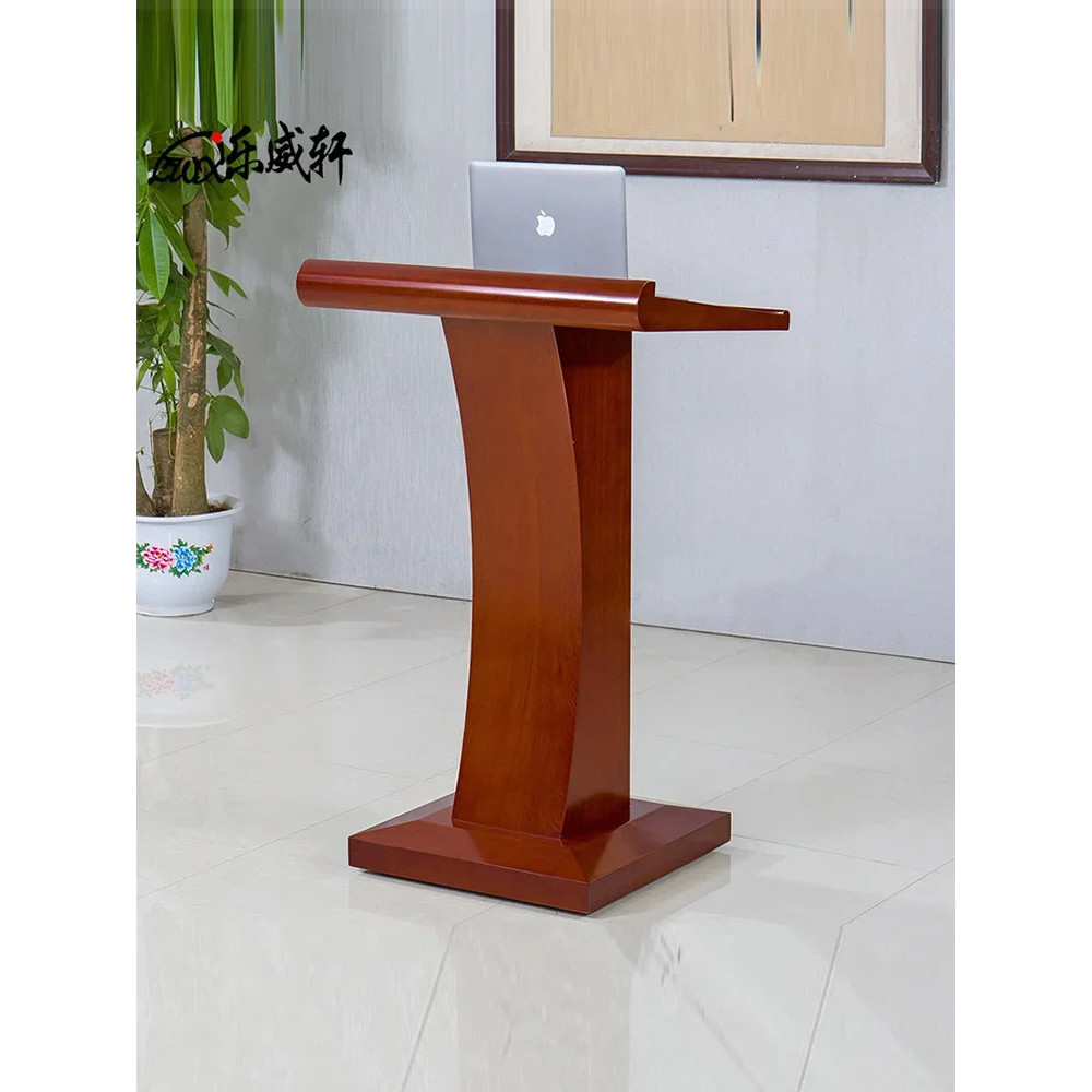 เฟอร์นิเจอร์สํานักงาน Simple Movable Lectern ห้องเรียน Lectern โต๊ะต้อนรับ Consulting แผนกต้อนรับไม้