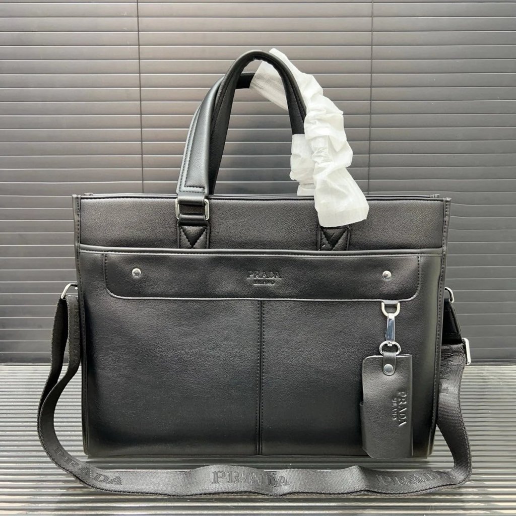 PRADA PRADA Key Case กระเป๋าผู้ชาย กระเป๋าคอมพิวเตอร์ กระเป๋าถือ