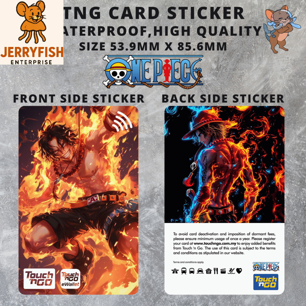 One Pirce Ace - สติ๊กเกอร์การ์ด/สัมผัส n Go Card Sticker Cover