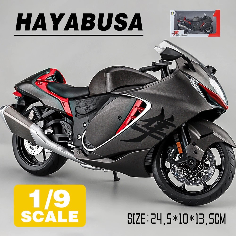 Perfect 1:9 SUZUKI HAYABUSA Motorcycle Diecast Model Car Alloy Cars Toys Collection For Kids Boy Gir