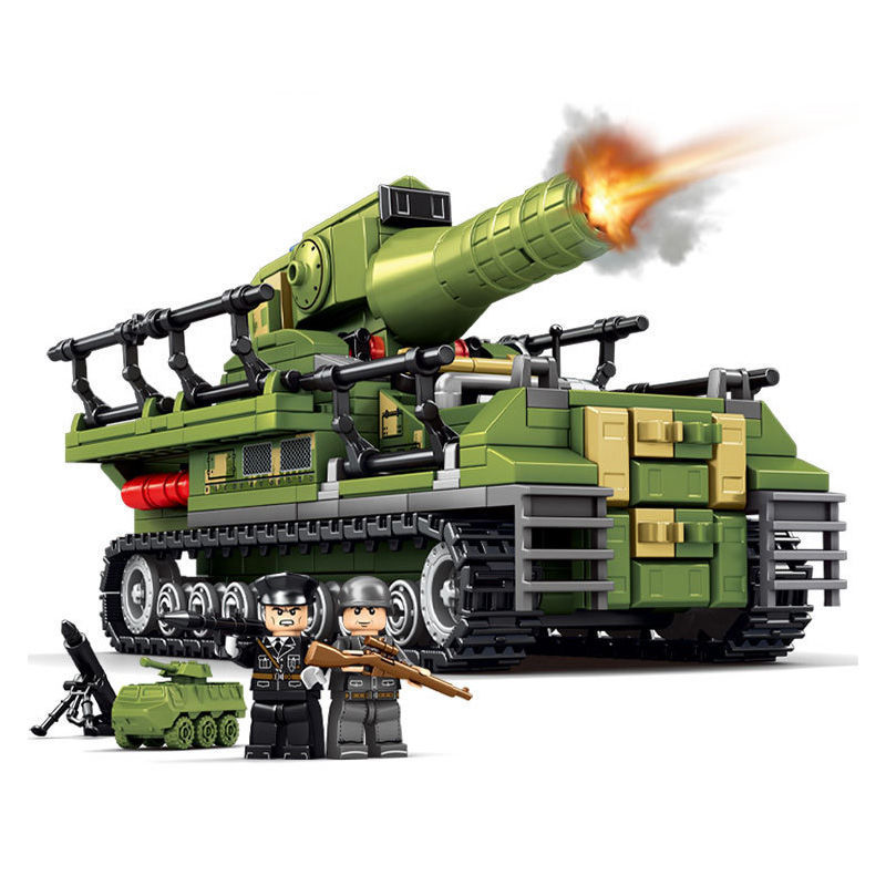เยอรมัน Karl Mortar KV44 Heavy Duty Tank Tiger Air-Proof รถหุ้มเกราะ Gustav รถไฟ Cannon Assembly Bui