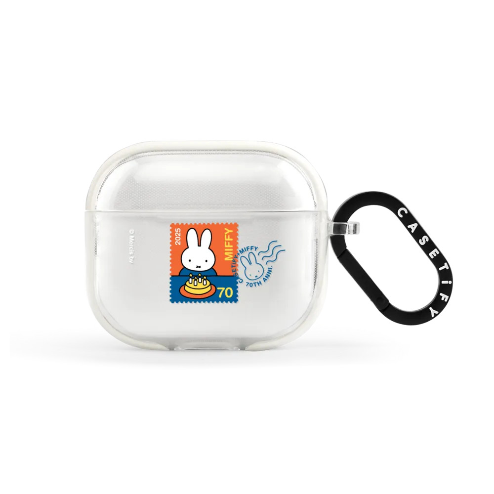 CASETi Miffy 1955 Postmark 70th Soft ซิลิโคนใส TPU สําหรับ AirPods Pro Pro2 Pro3 Gen1/2 3 4 1st 2nd 3rd 4th ปลอก - รูปที่ 2