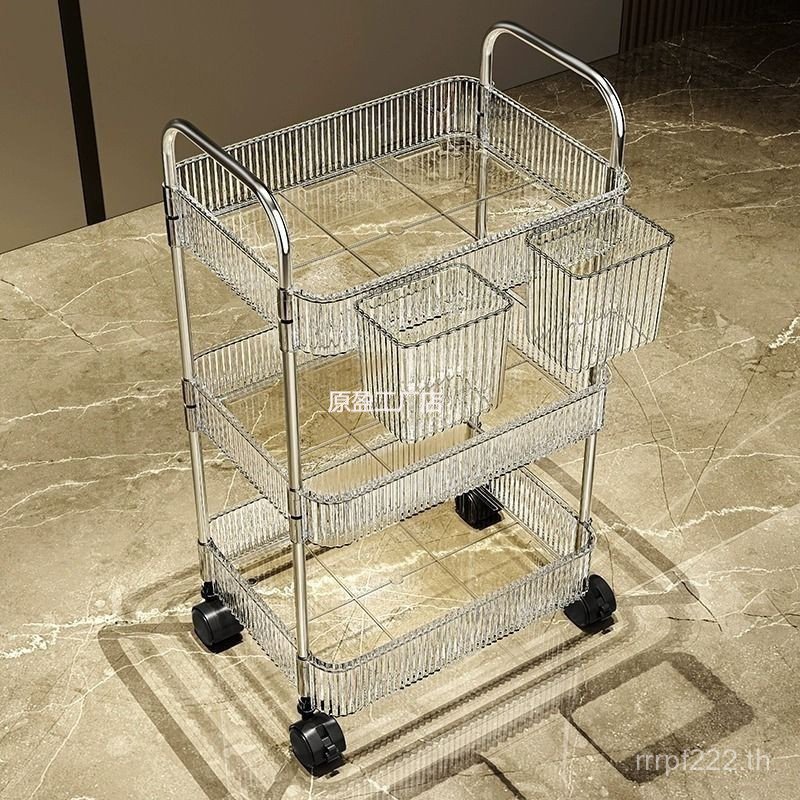 มัลติฟังก์ชั่ห้องครัวหลายชั้นสูง-Appearance Storage Rack รถเข็นขนมขบเคี้ยวห้องน้ําชั้นวางอะคริลิคห้อ